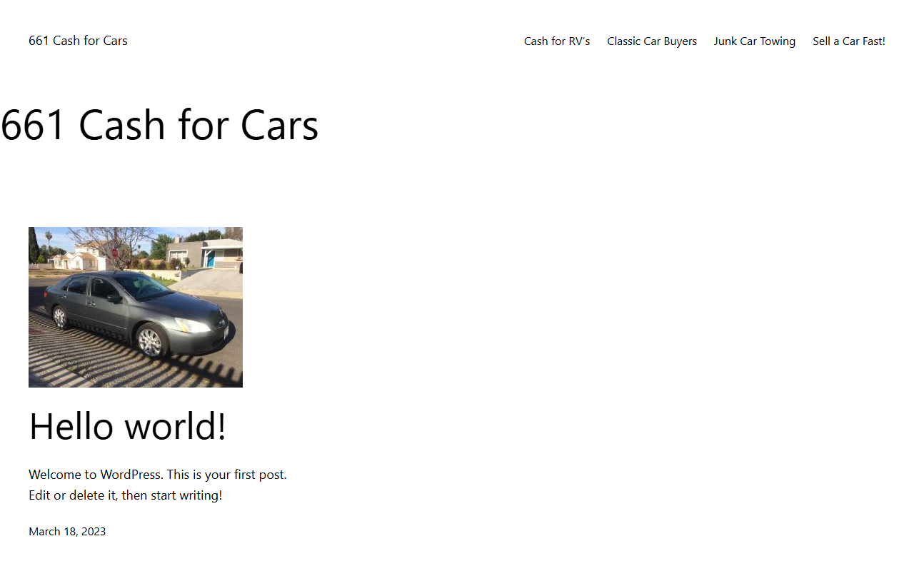 661cashforcars.com screenshot