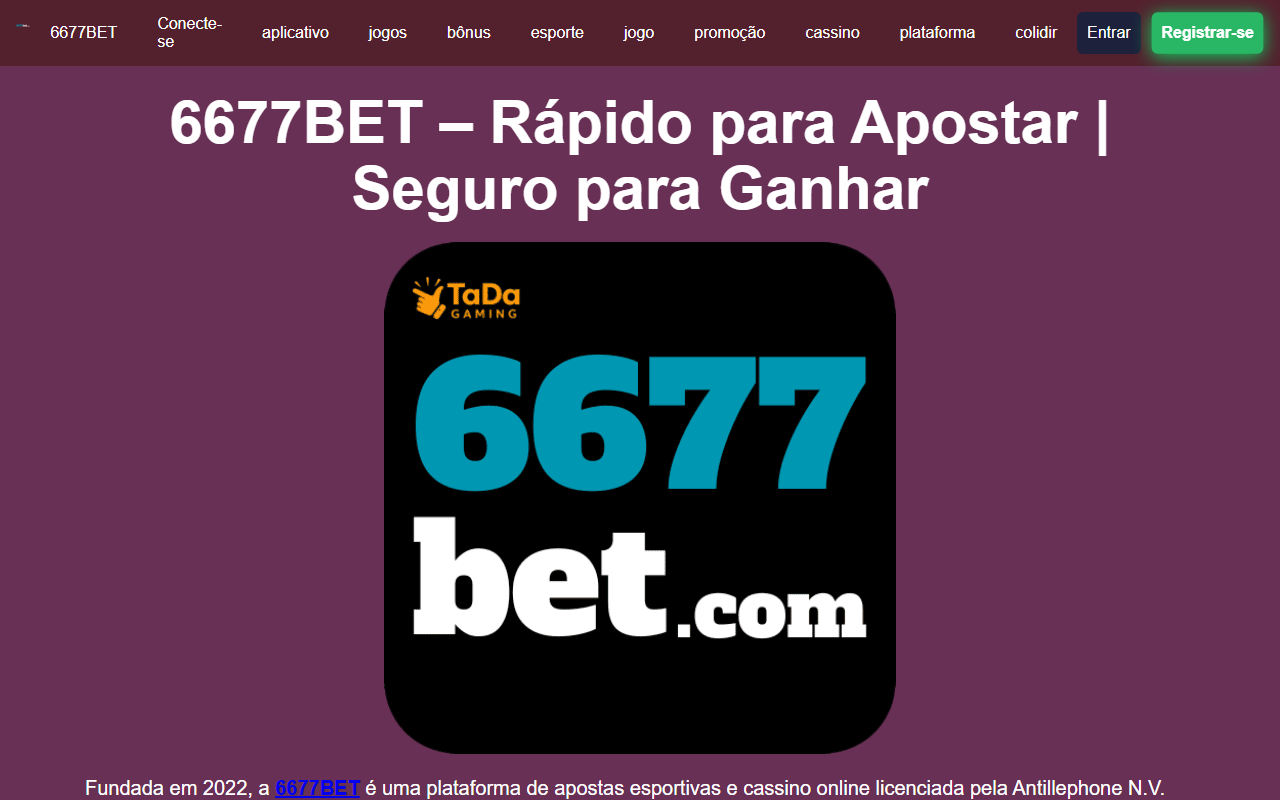 6677betbrasil.com screenshot