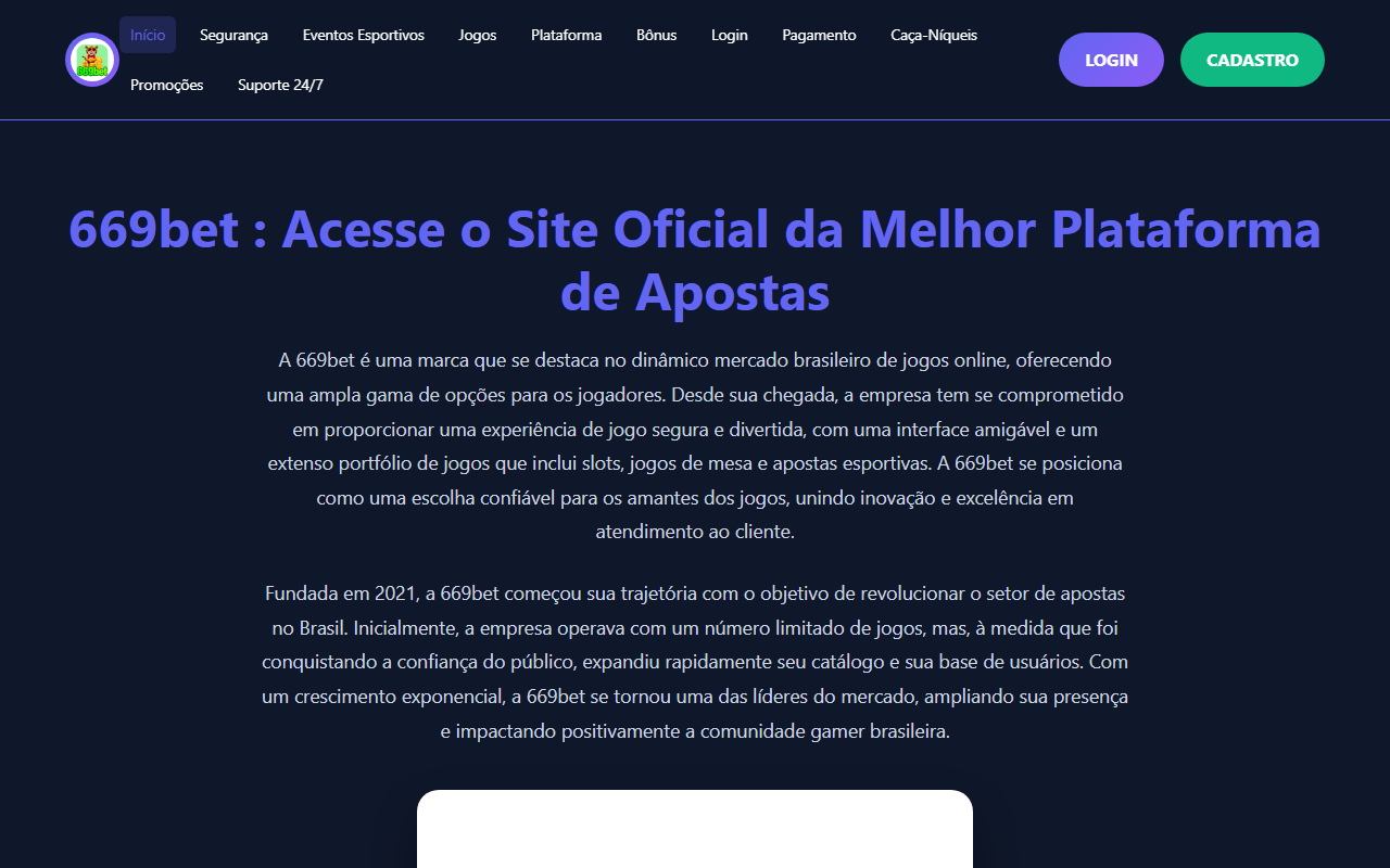 669bettlogin.com screenshot
