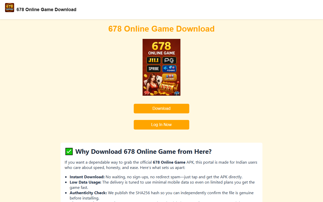 678onlinegame.com screenshot