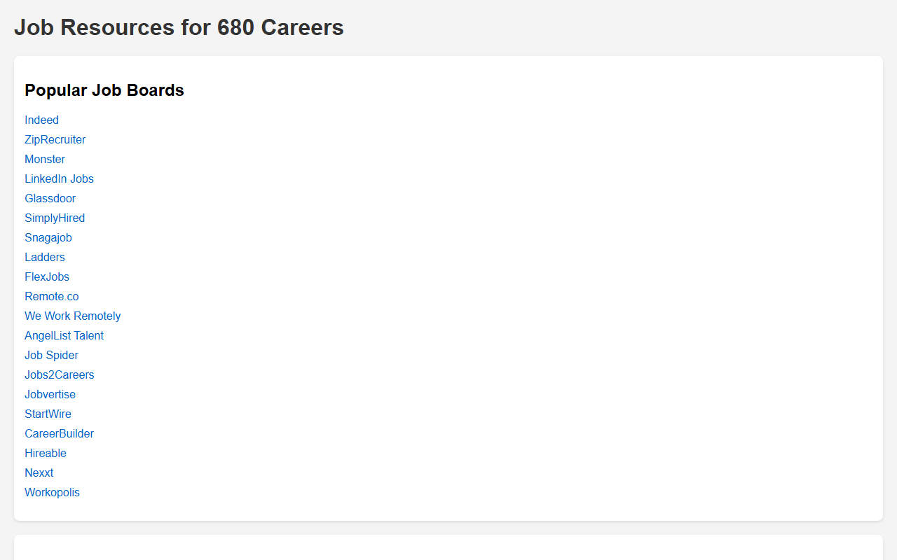 680careers.com screenshot