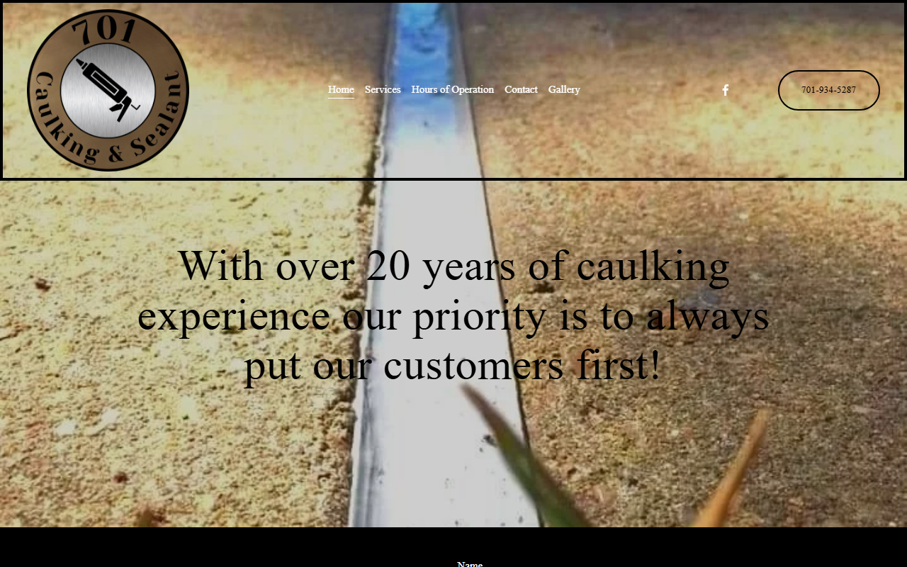 701caulkingnd.com screenshot