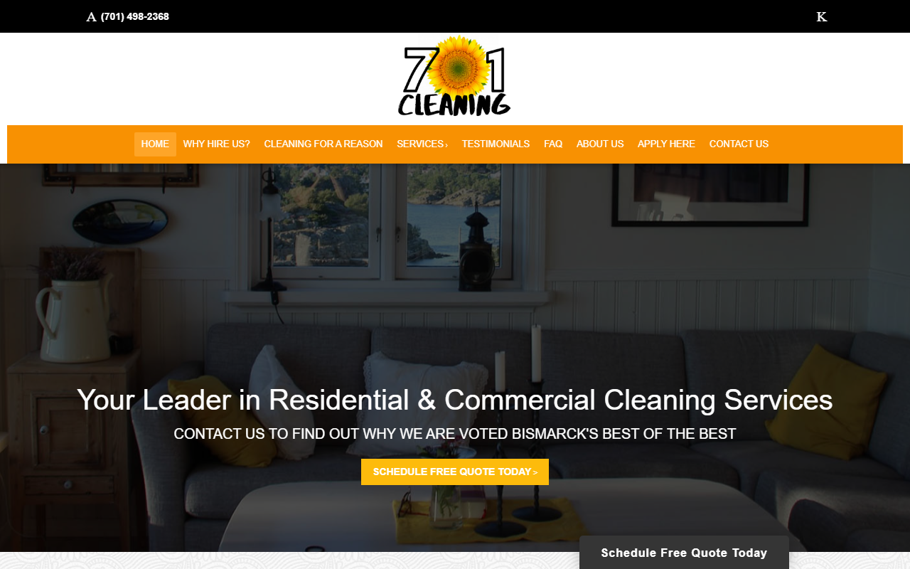 701cleaning.com screenshot