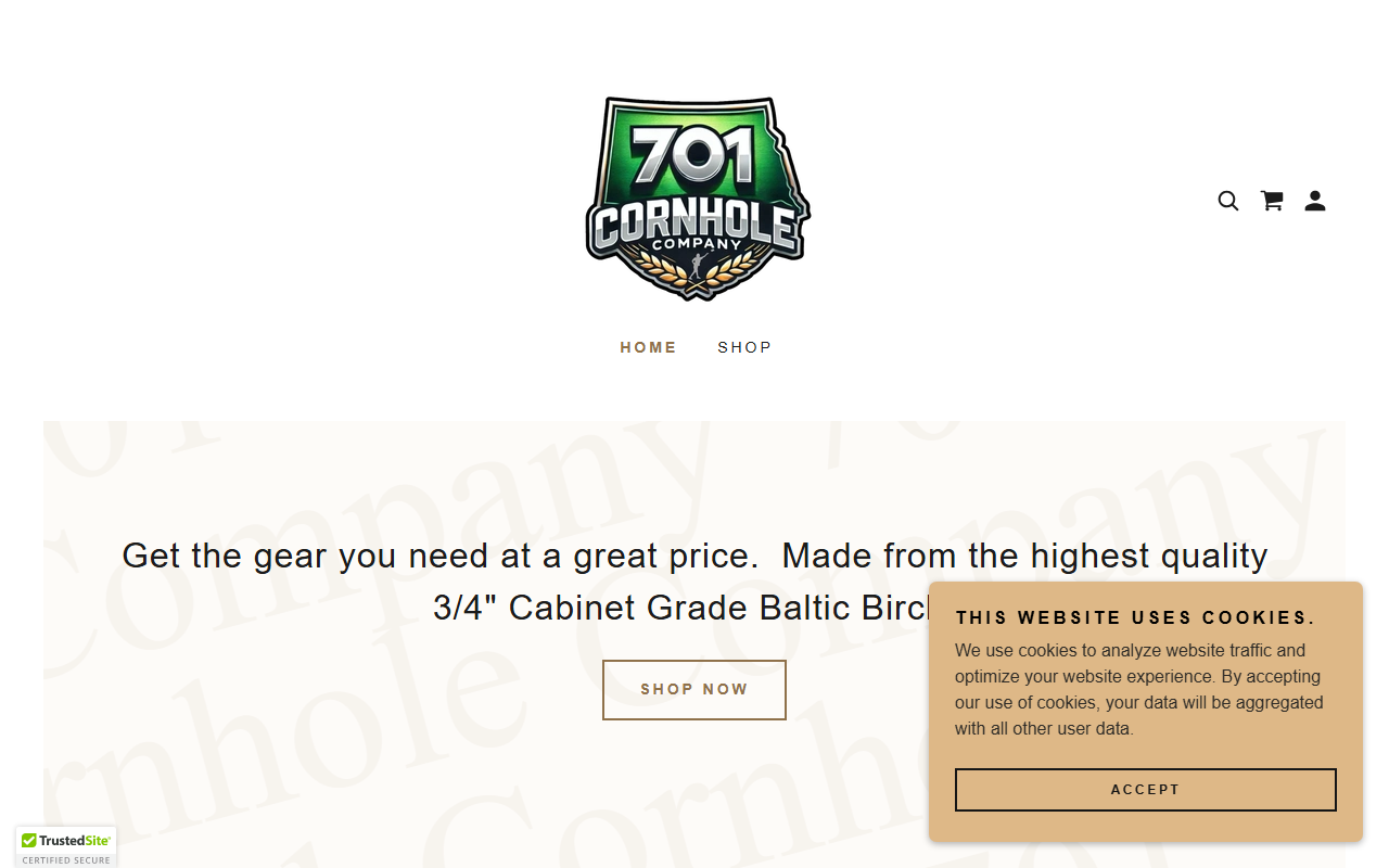 701cornhole.com screenshot