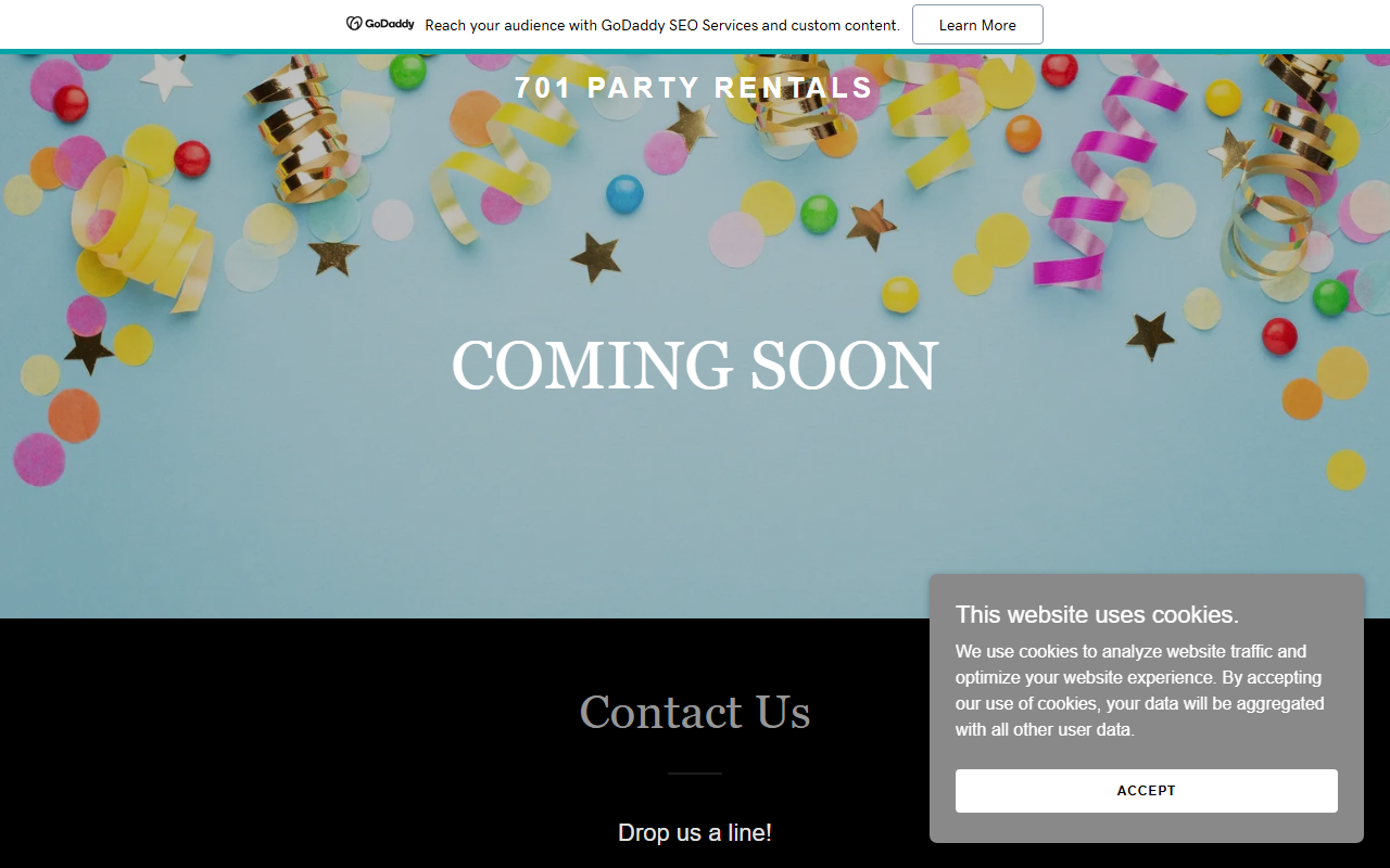 701partyrentals.com screenshot