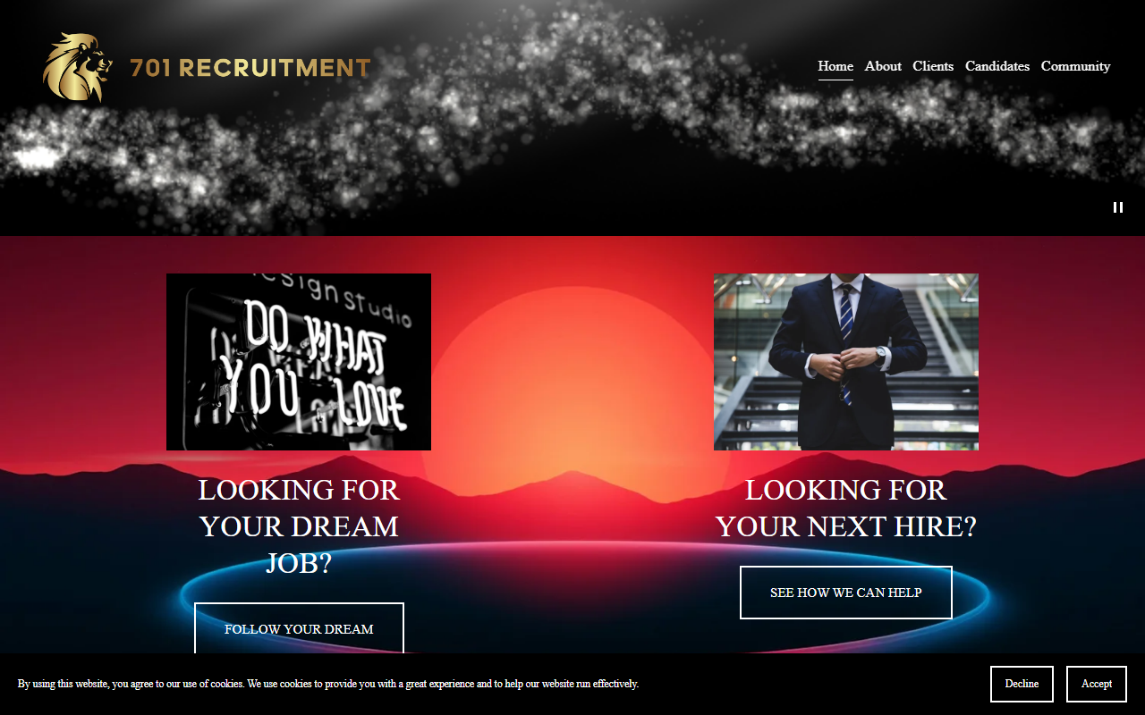 701recruitment.com screenshot