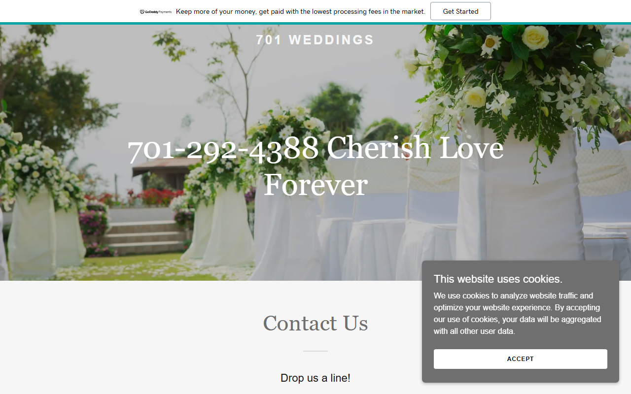 701weddings.com screenshot