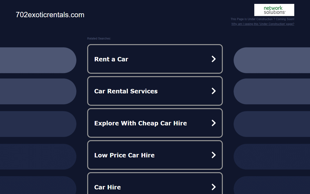 702exoticrentals.com screenshot