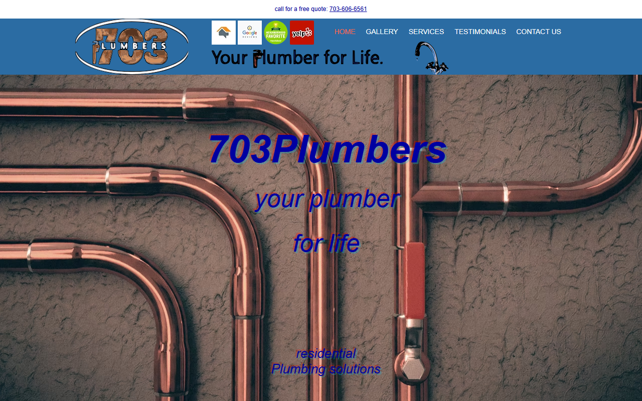 703plumbers.com screenshot