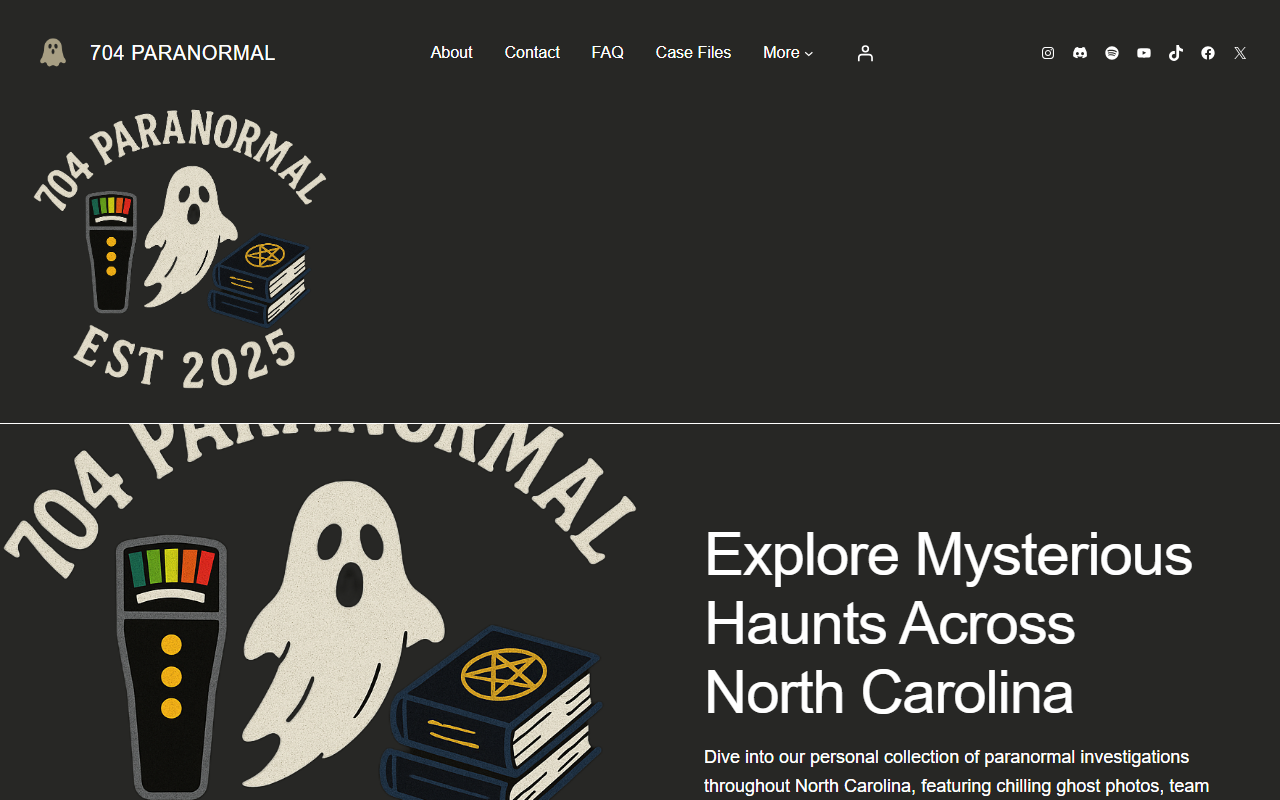 704paranormal.com screenshot