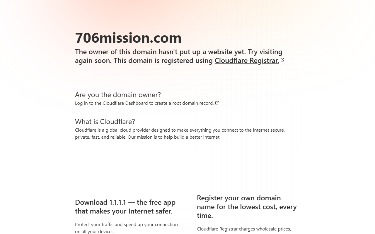 706mission.com screenshot
