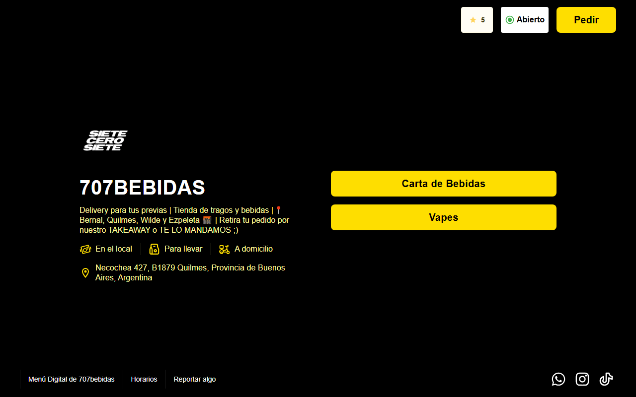 707bebidas.com screenshot