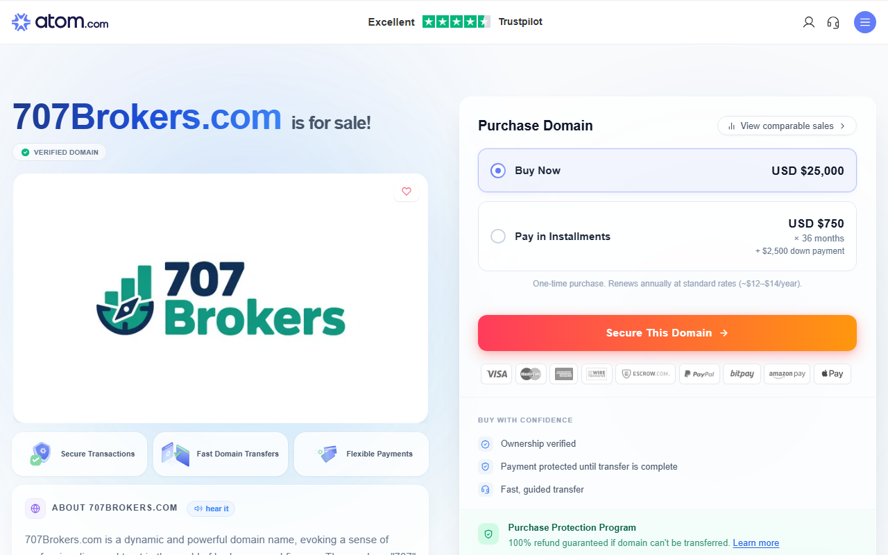 707brokers.com screenshot
