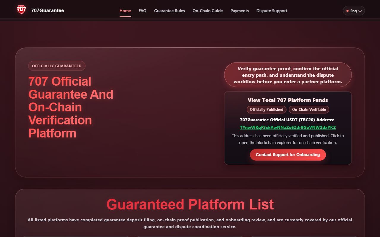 707guarantee.com screenshot