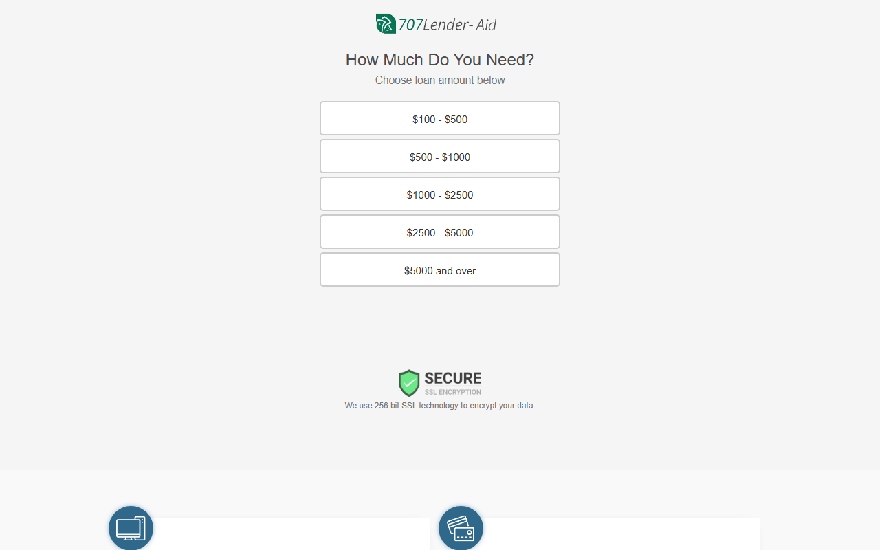 707lender-aid.com screenshot