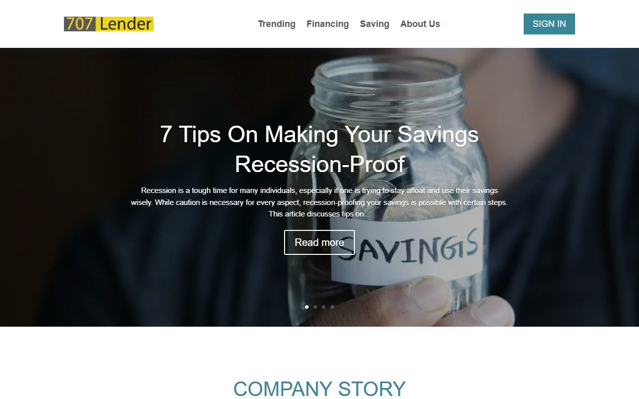 707lenders.com screenshot