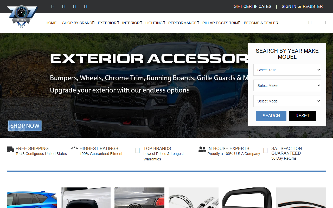 707motoring.com screenshot