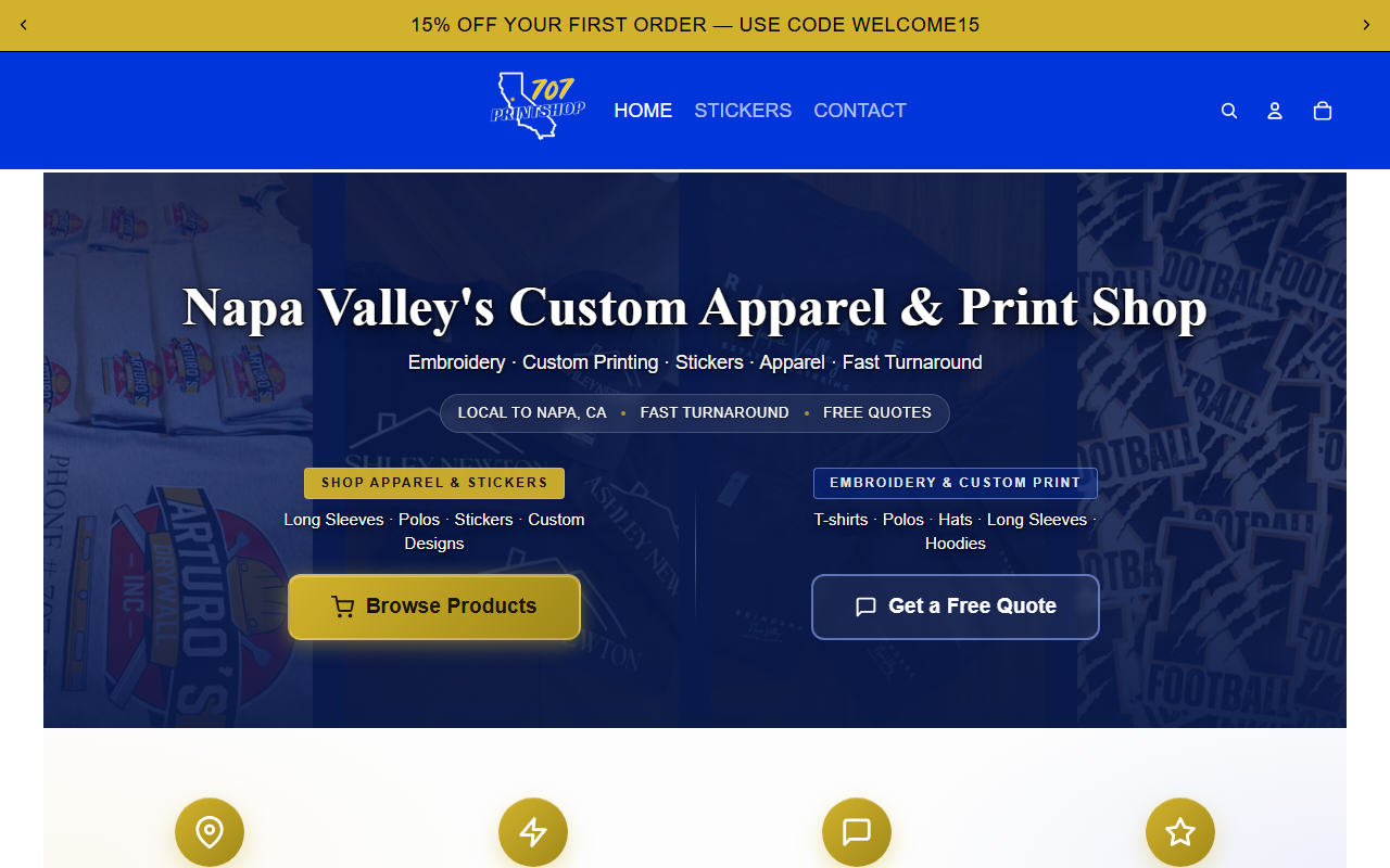 707printshop.com screenshot