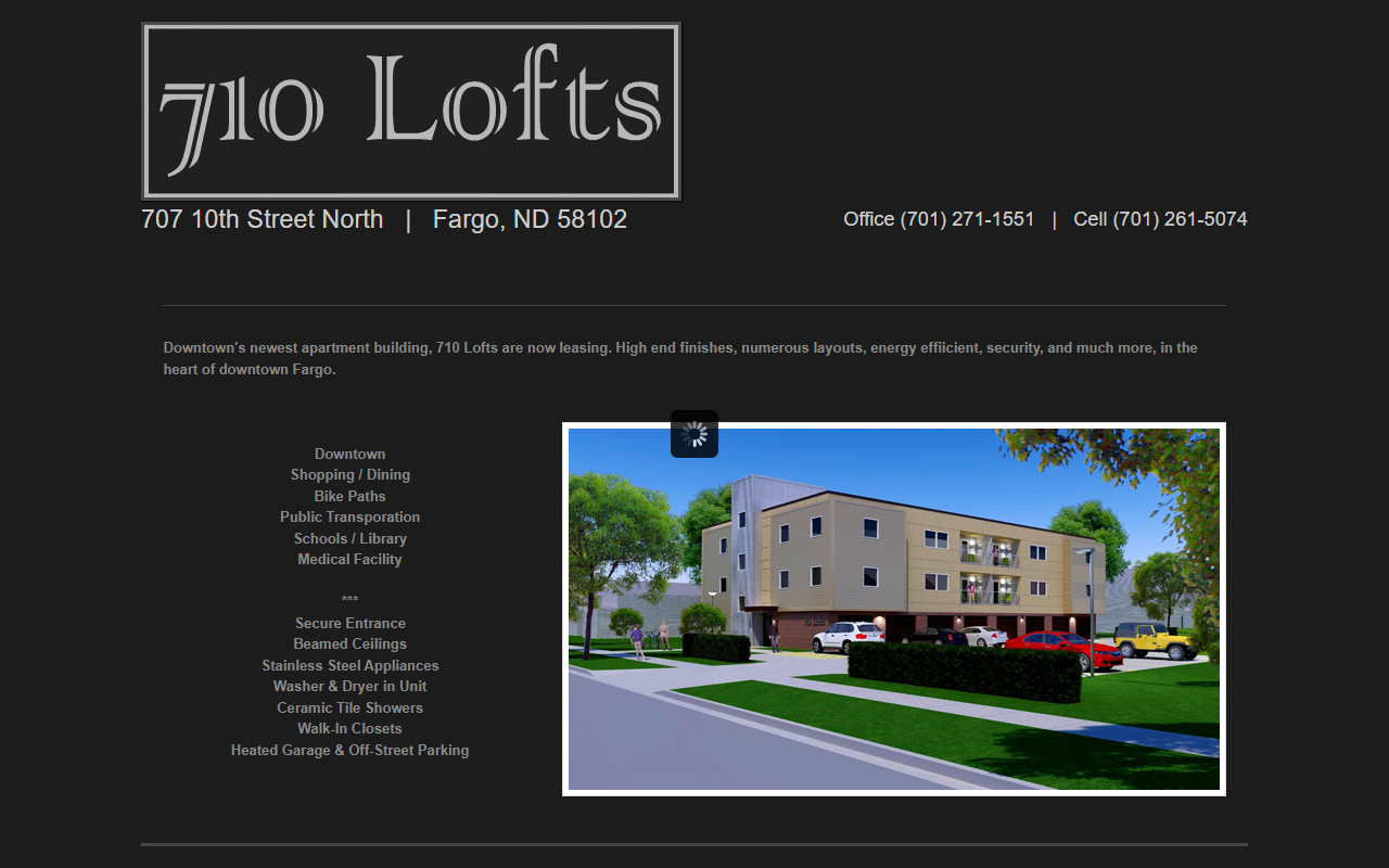 710loftsfargo.com screenshot