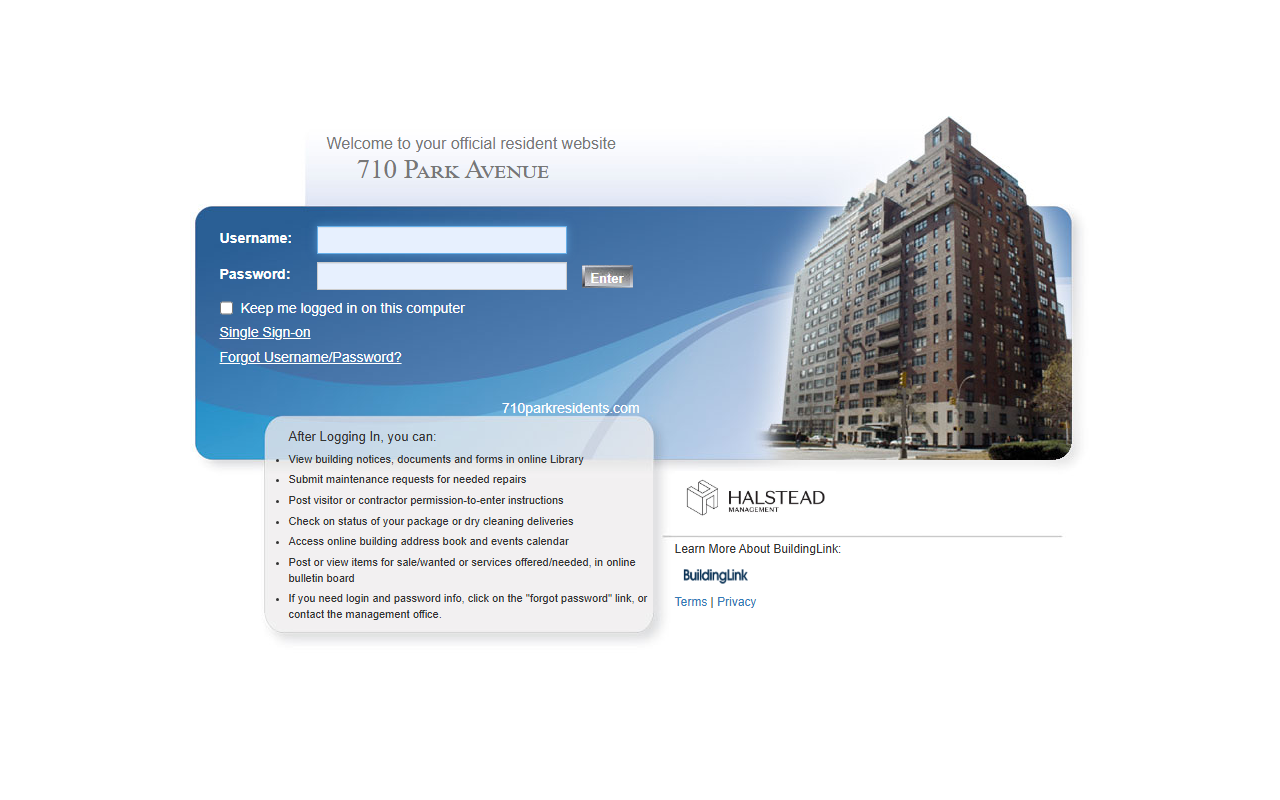 710parkresidents.com screenshot