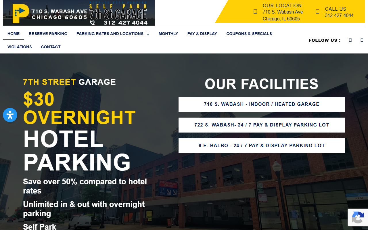 710selfpark.com screenshot