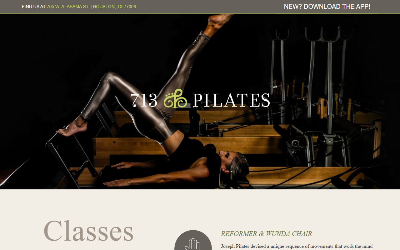 713pilates.com screenshot