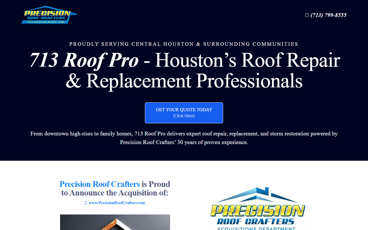 713roofpro.com screenshot