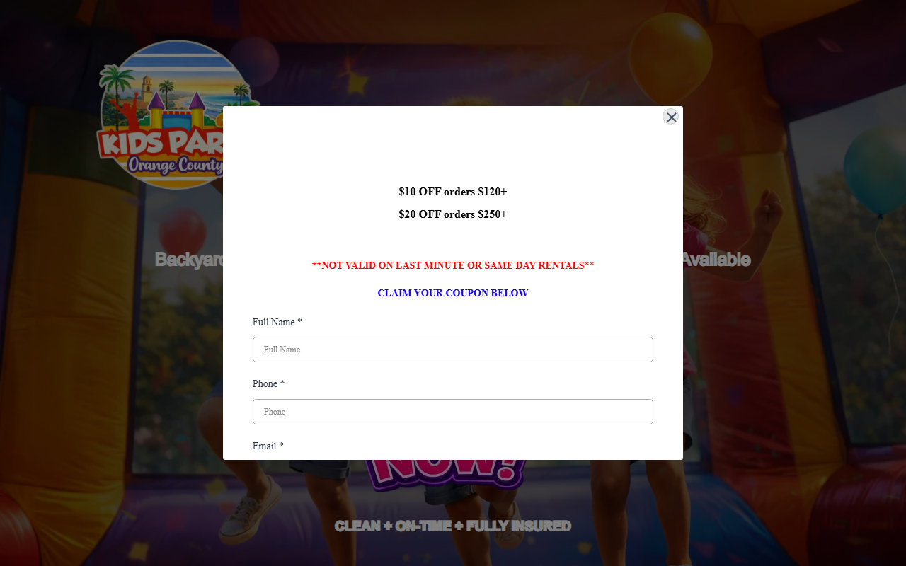 714kidsparty.com screenshot