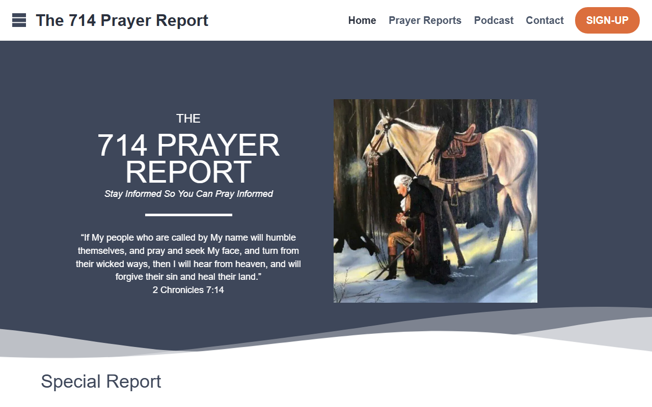 714prayerreport.com screenshot