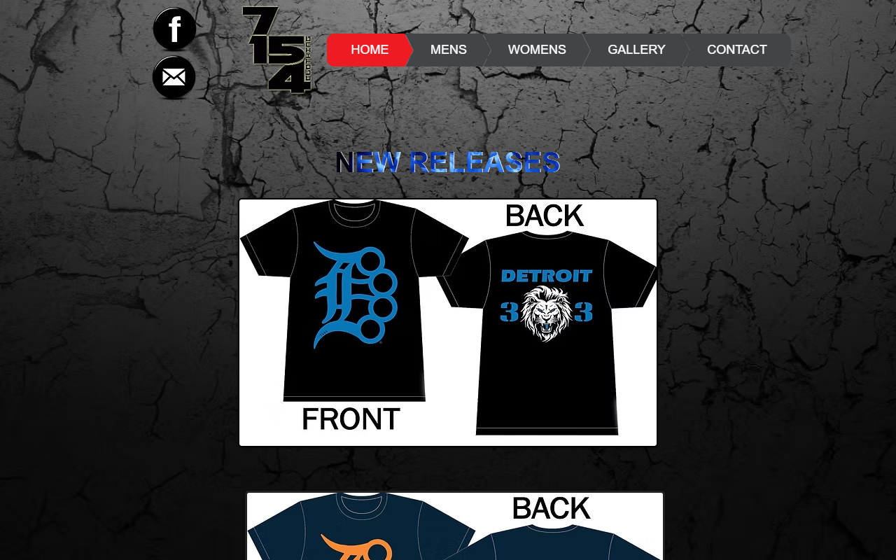 7154clothing.com screenshot