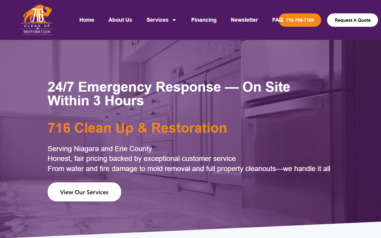 716cleanup.com screenshot