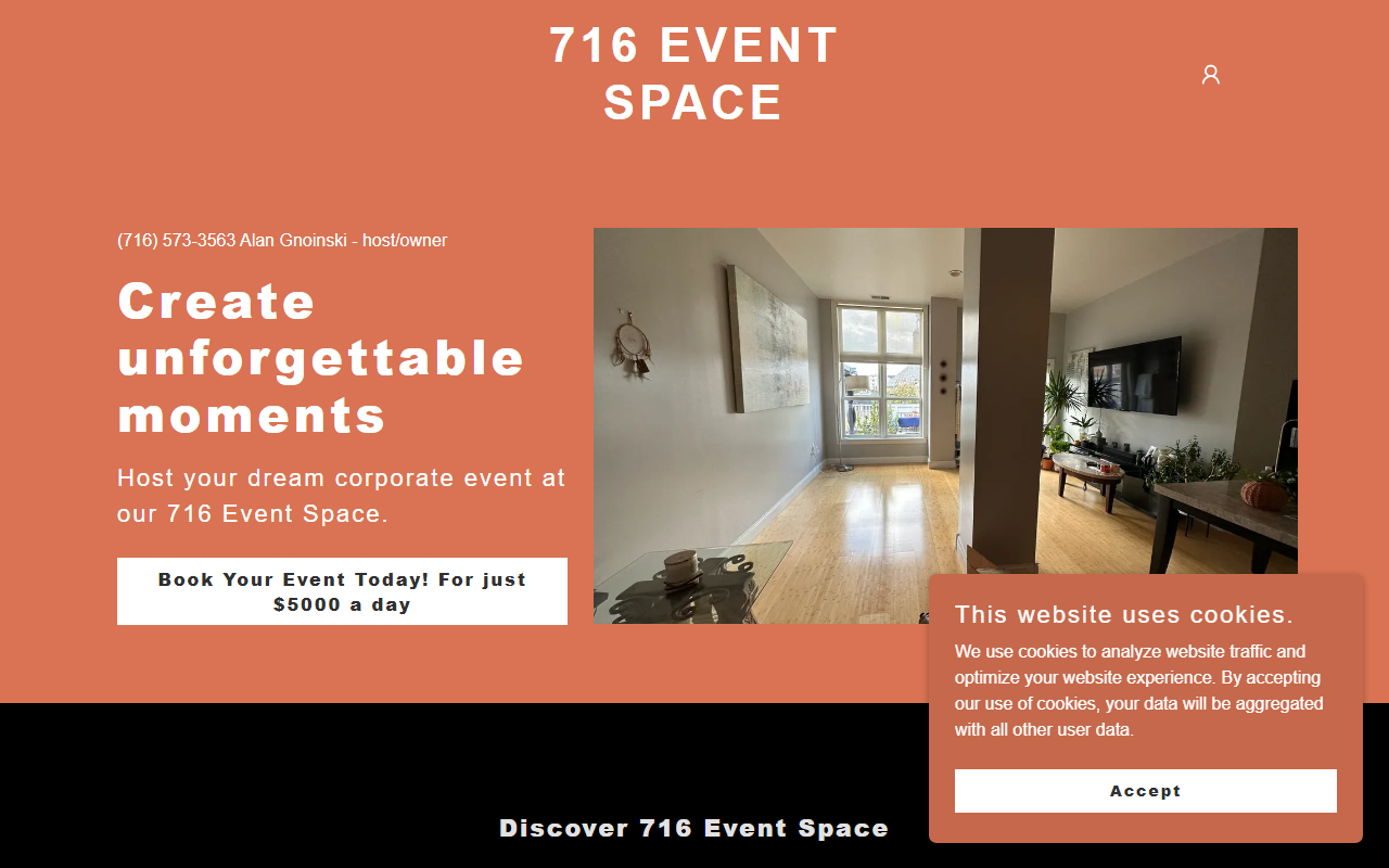 716eventspace.com screenshot