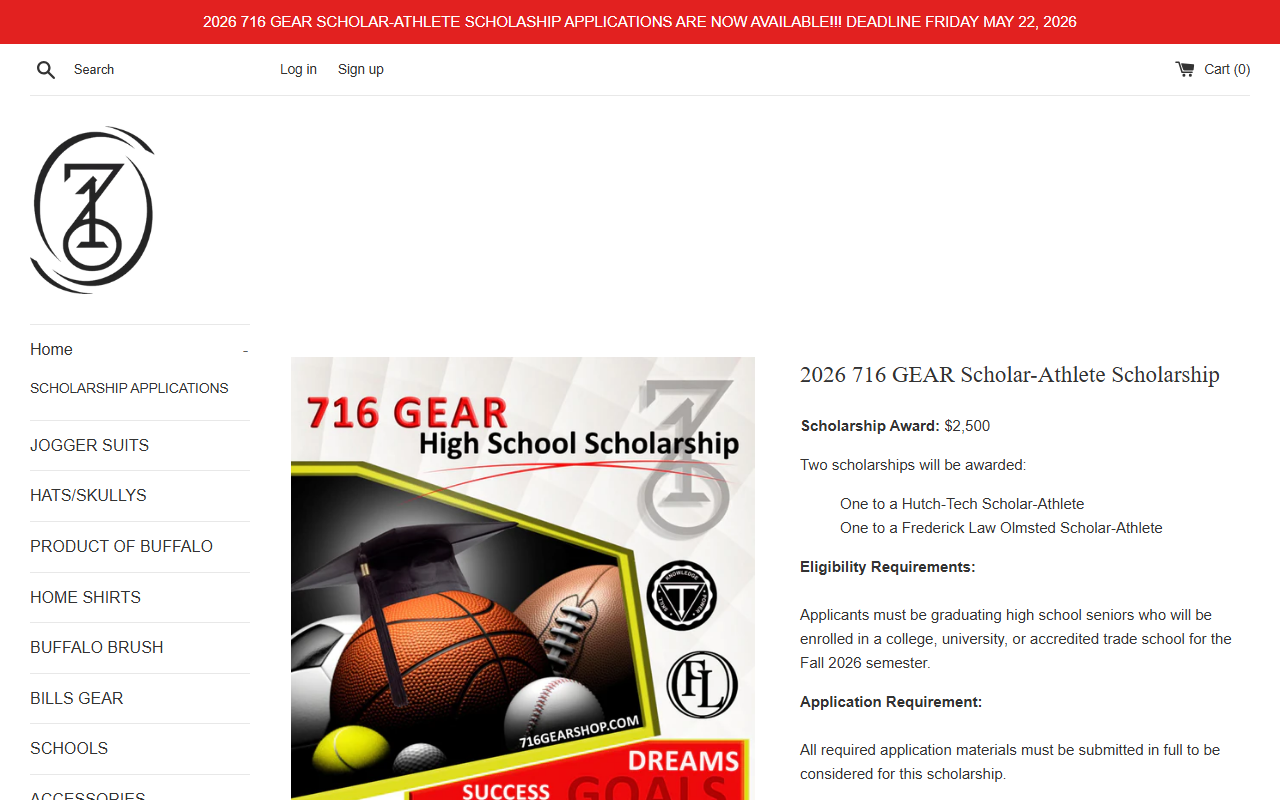 716gearshop.com screenshot
