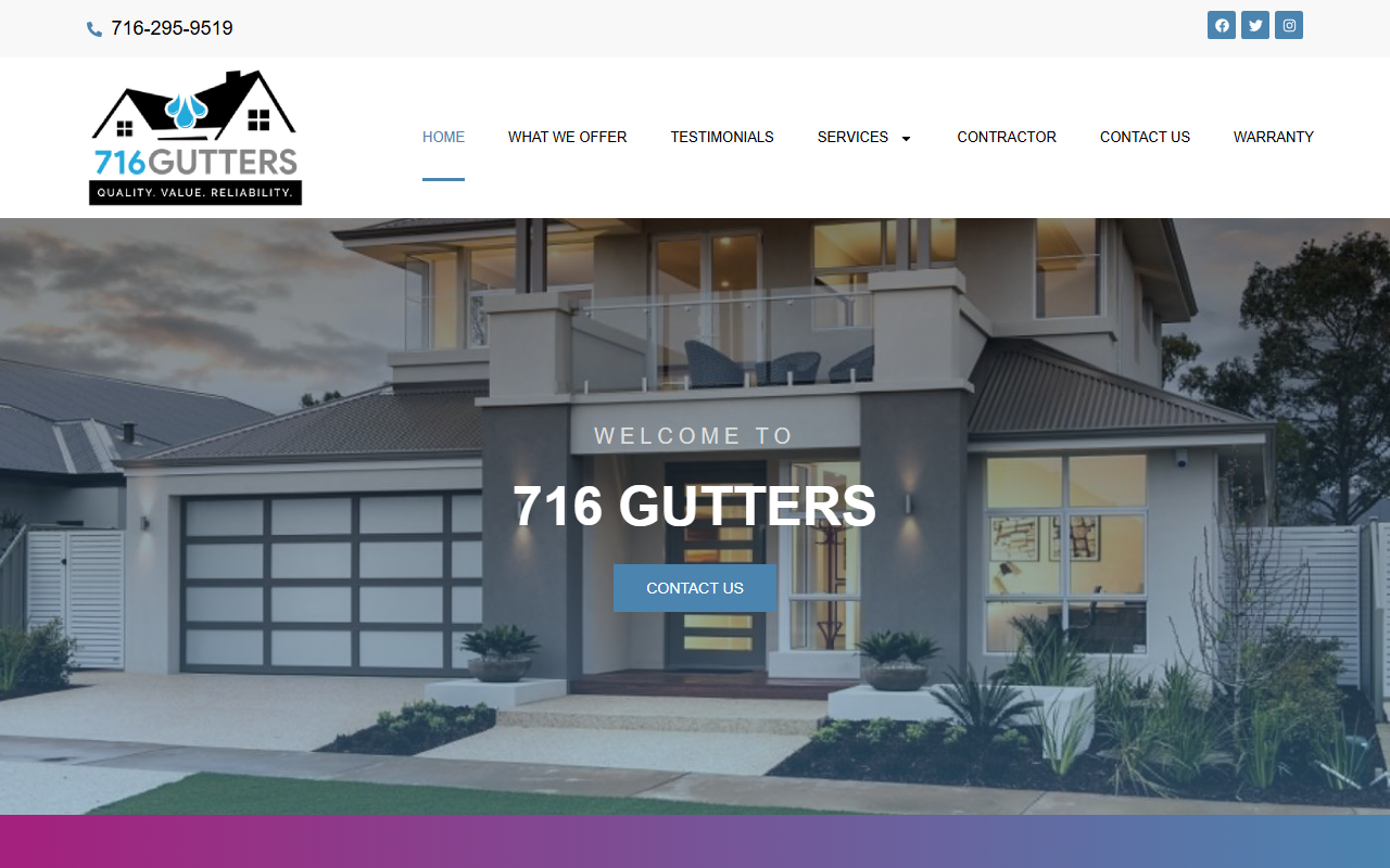 716gutters.com screenshot
