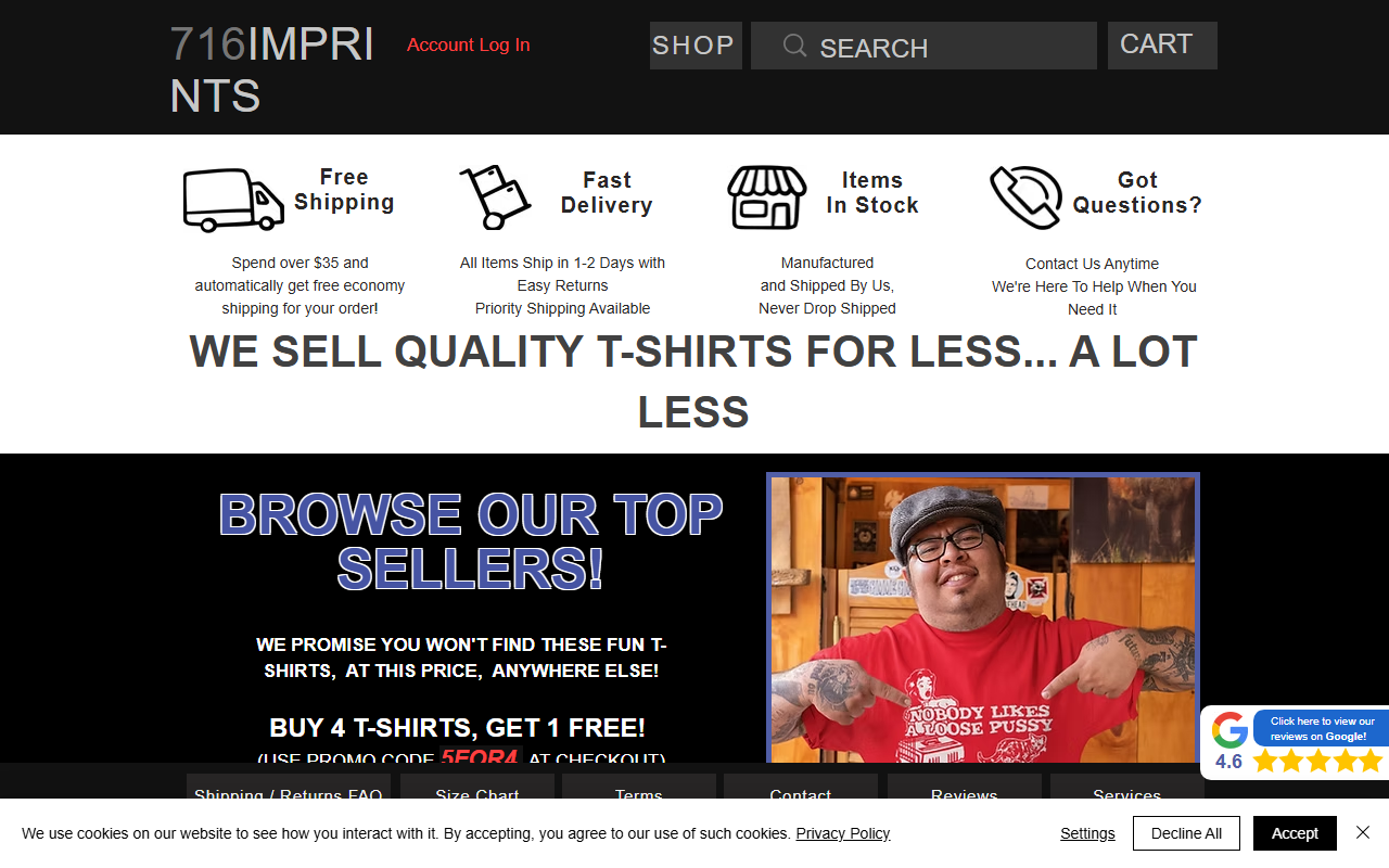 716imprints.com screenshot