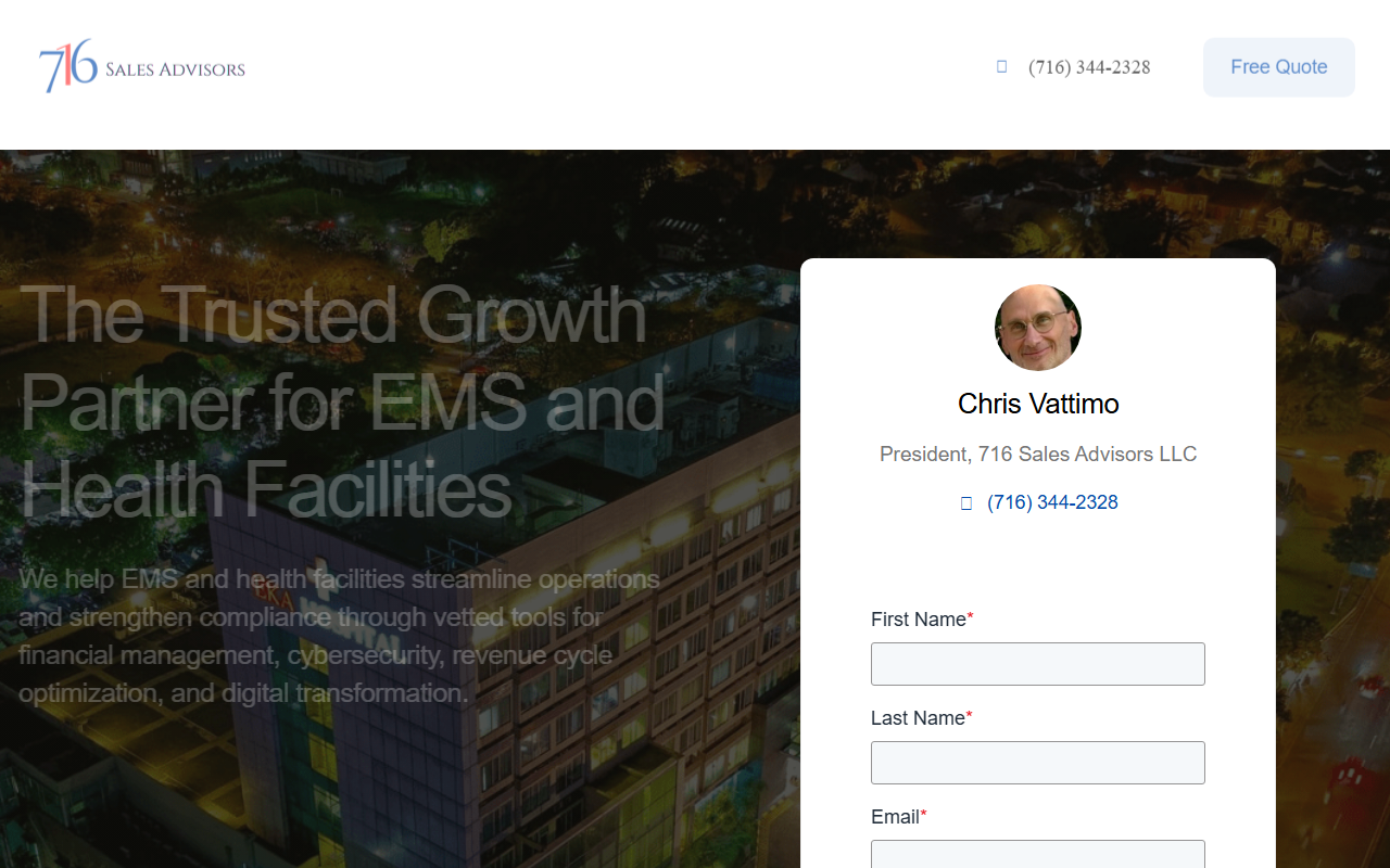 716salesadvisors.com screenshot