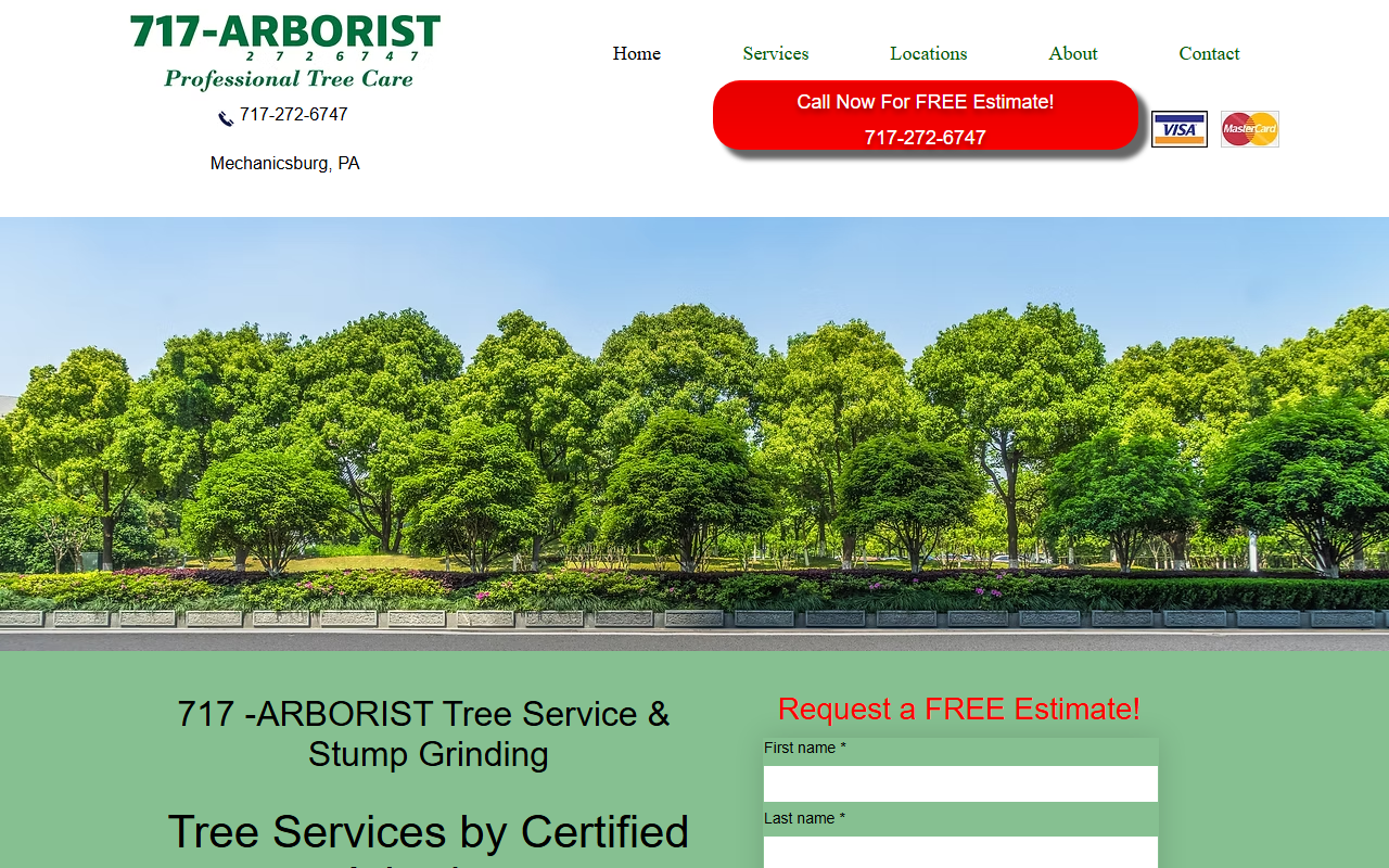 717arborist.com screenshot