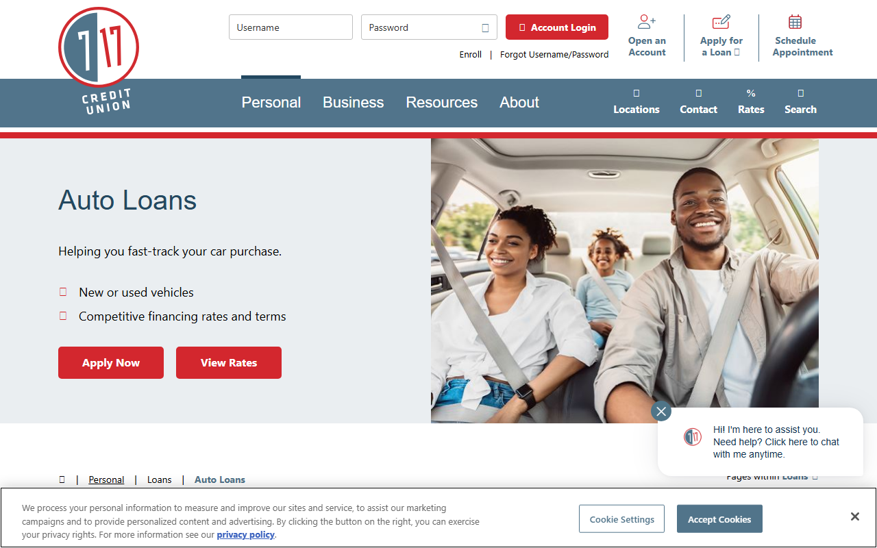 717autoloan.com screenshot