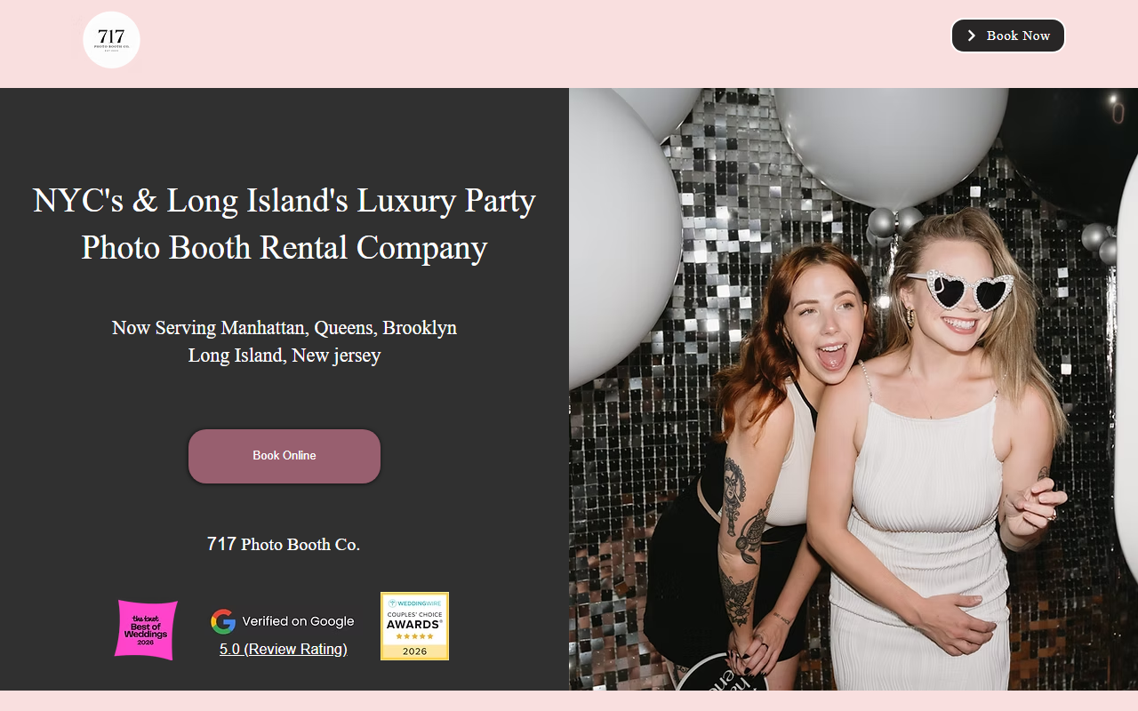 717photoboothco.com screenshot
