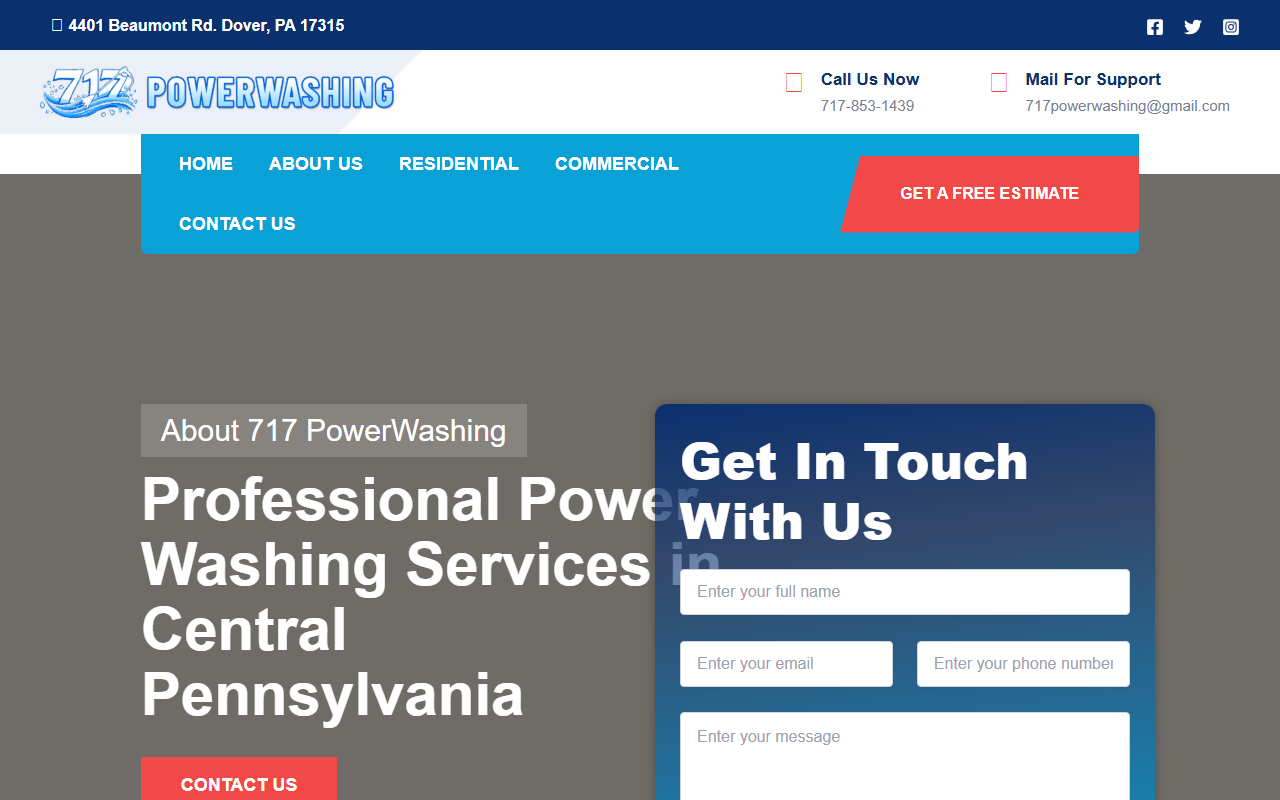 717powerwashing.com screenshot