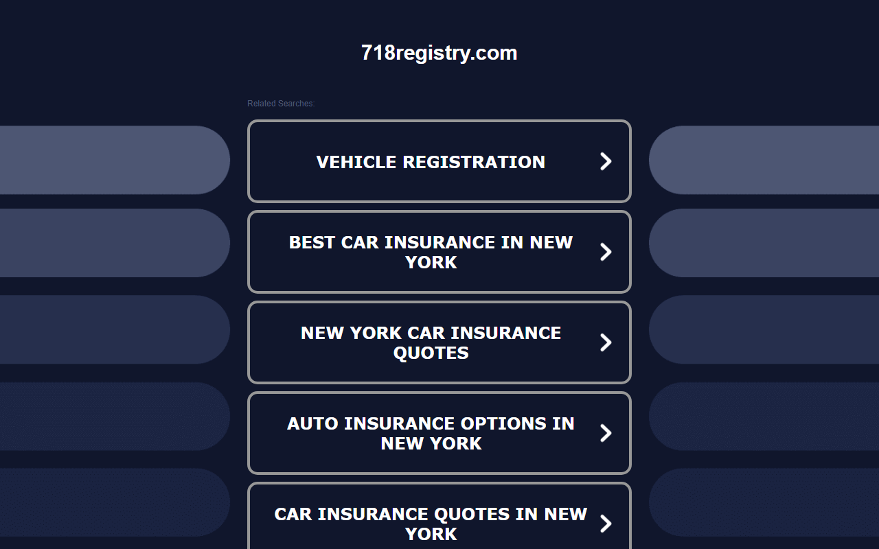718registry.com screenshot