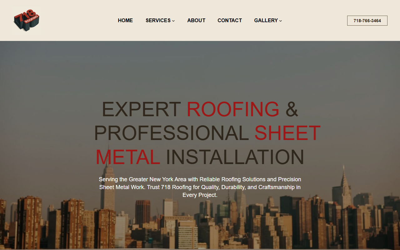 718roofing.com screenshot