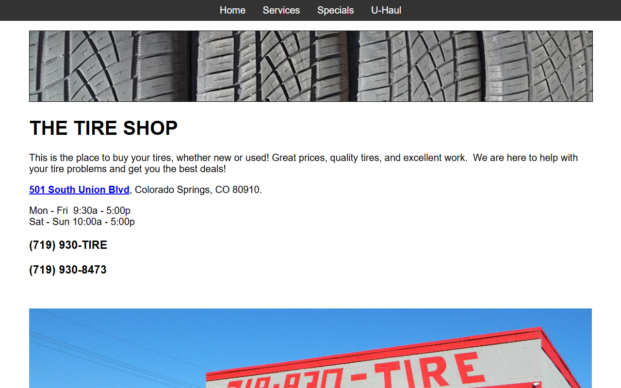 719tireshop.com screenshot