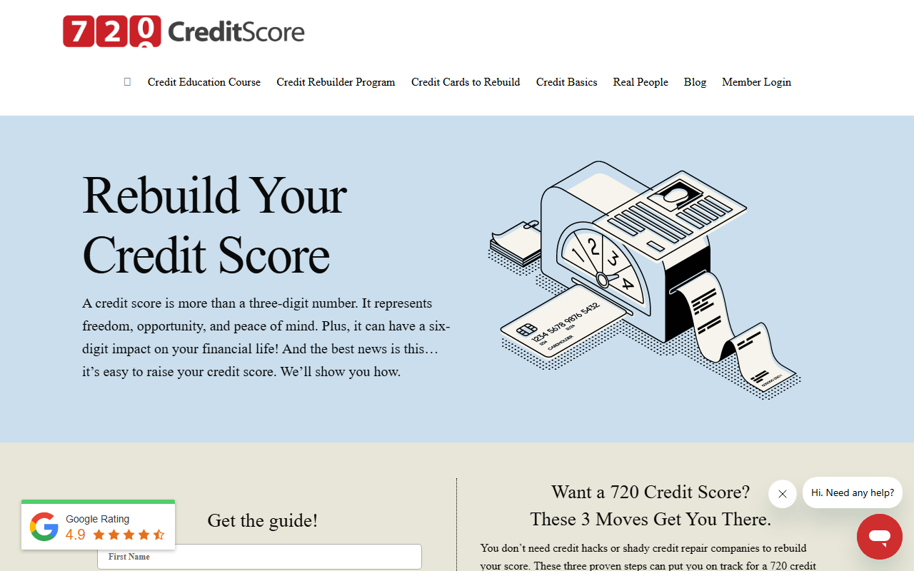720creditscore.com screenshot