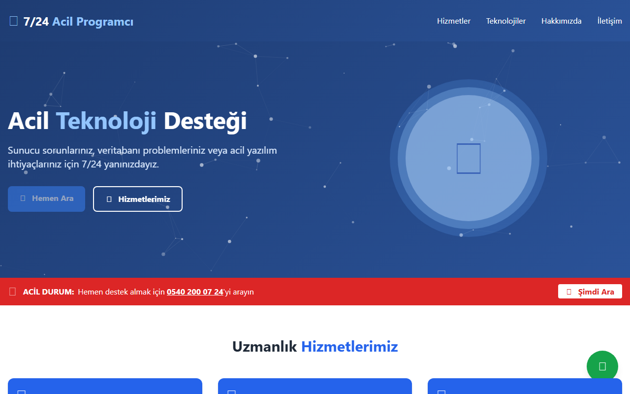 724acildestek.com screenshot