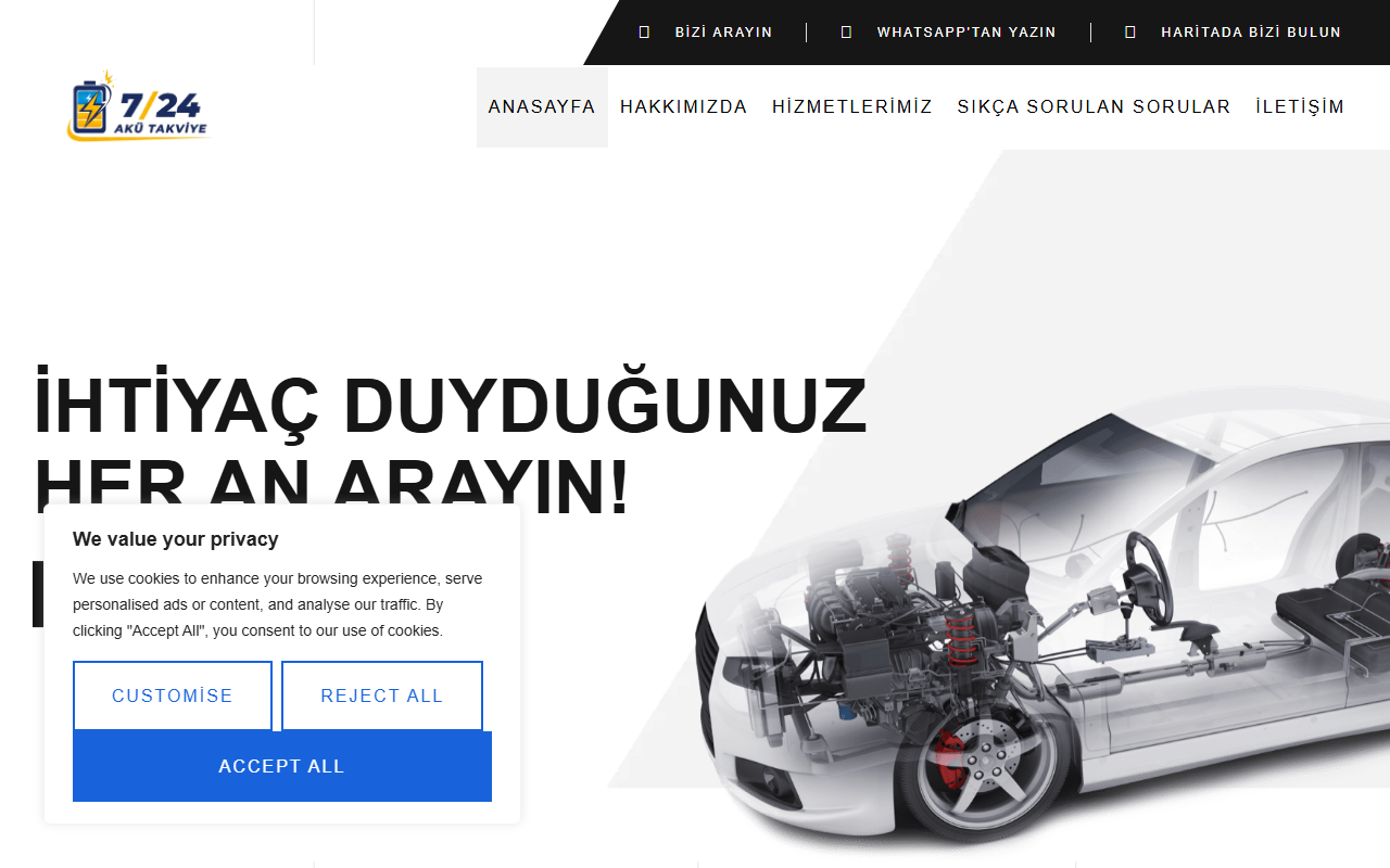 724akutakviye.com screenshot