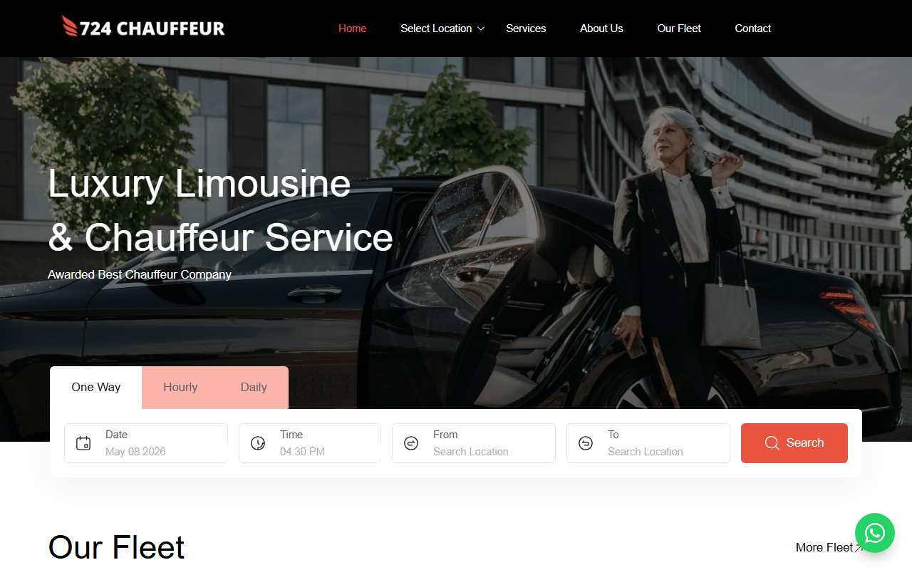 724chauffeur.com screenshot