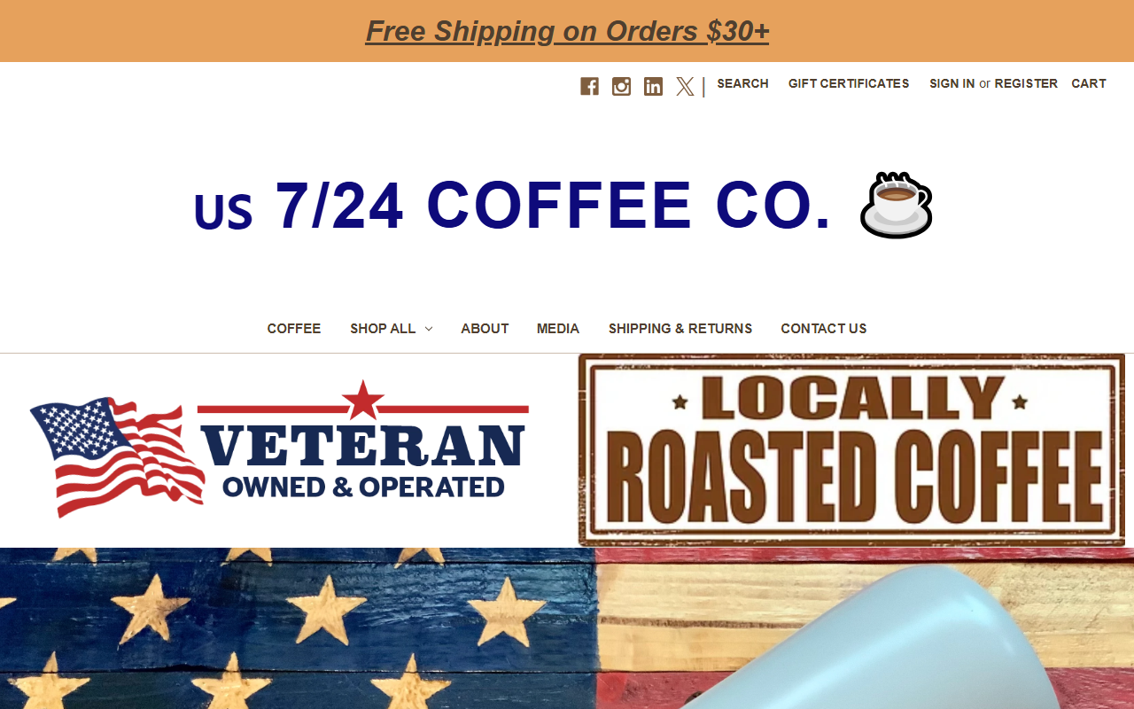 724coffeeco.com screenshot