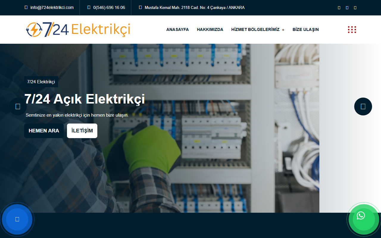 724elektrikci.com screenshot