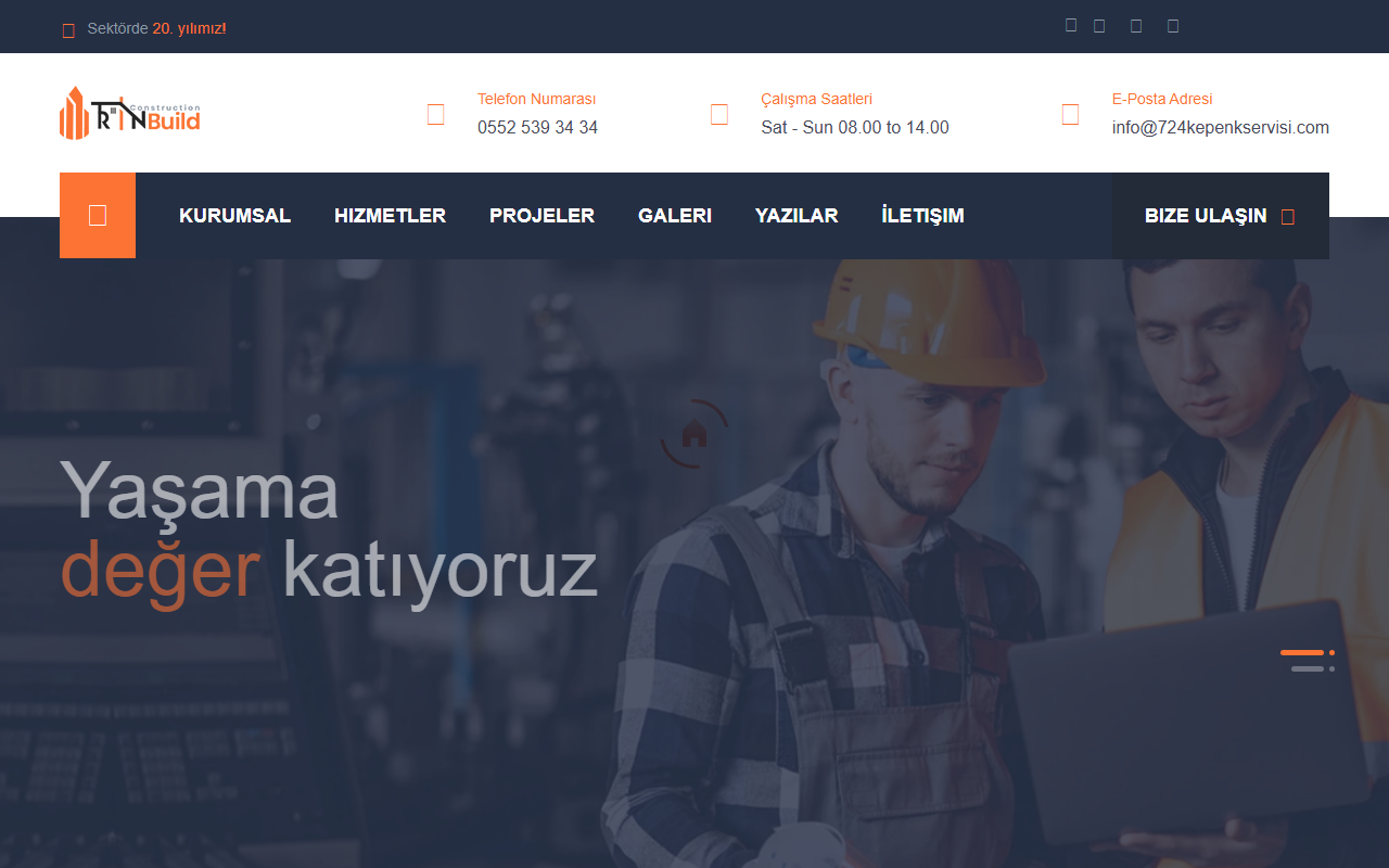 724kepenkservisi.com screenshot